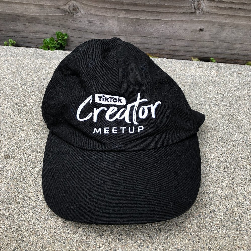 Tik Tok Creator Meetup Baseball Hat Black Cap Adjustable Unisex